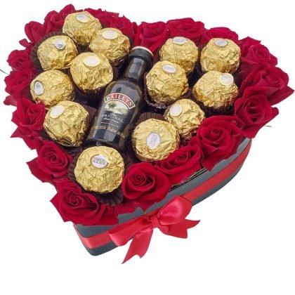 Mini roses with Baileys 200ml & Ferrero rocher