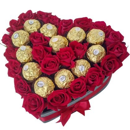 Mini roses with Ferrero rocher